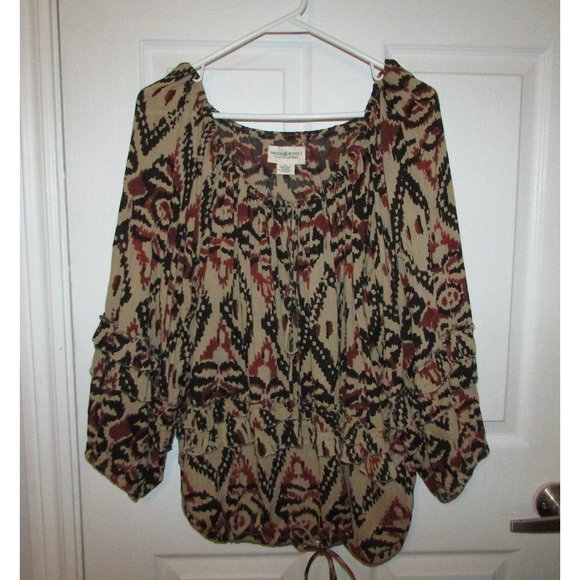Denim & Supply Ralph Lauren Boho Peasant Blouse - Sz Large - Picture 1 of 5